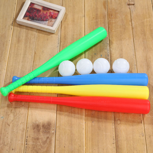 pixnor 4 Sets Plastic Baseball Bat Kit With Baseball Toy For Kids